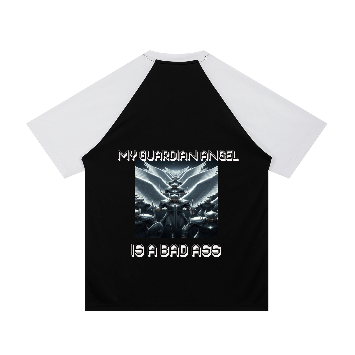 Contrast Raglan Sleeve Mesh T-Shirt