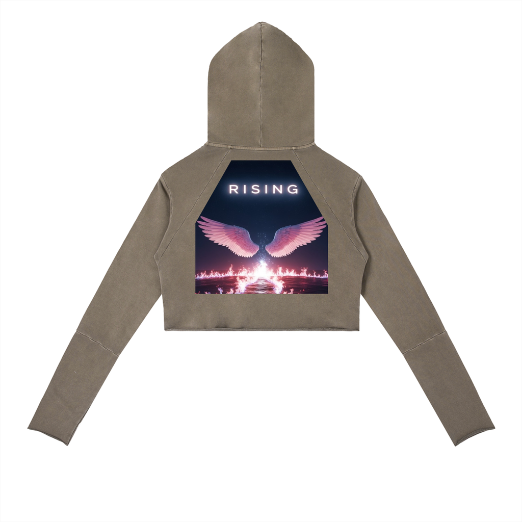 Vintage Washed Raw Edge Hoodie