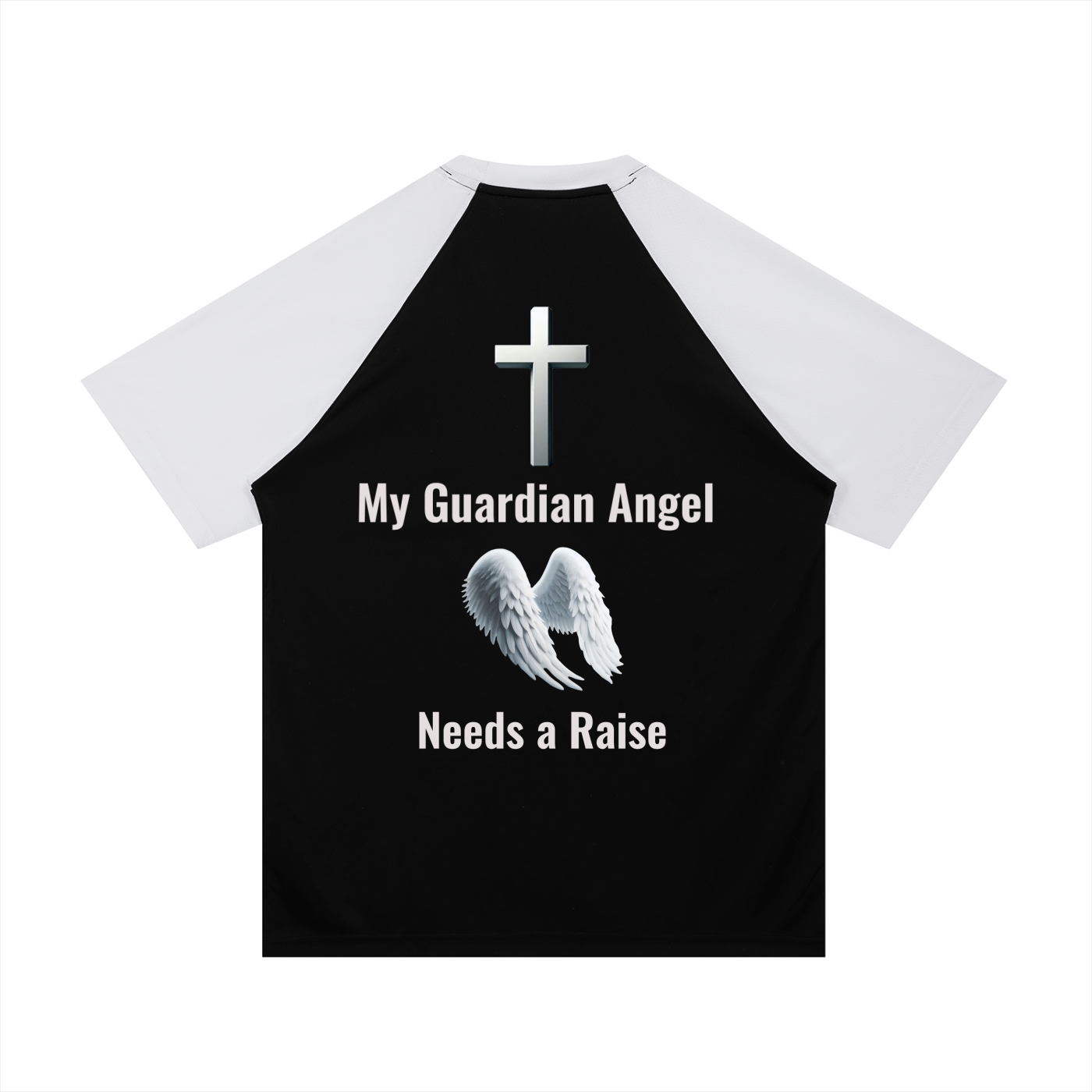 Contrast Raglan Sleeve Mesh T-Shirt