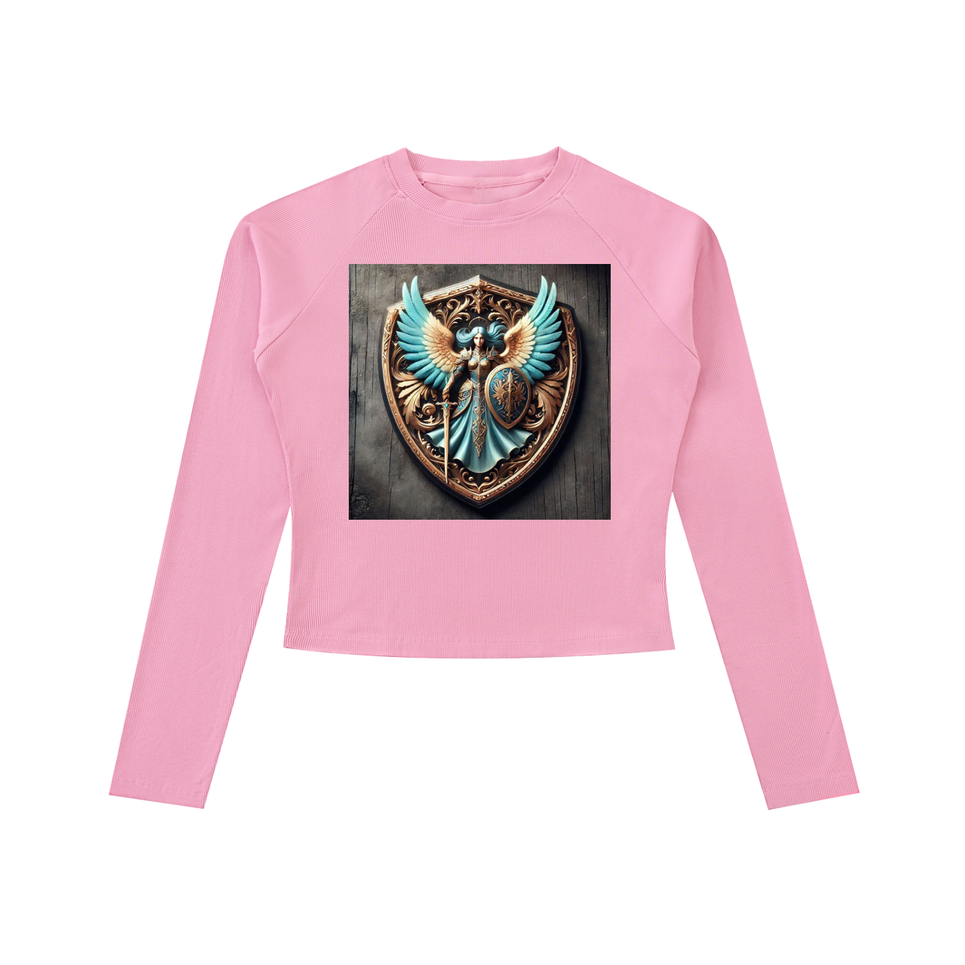 Dyed Washed Raglan Long Sleeve Slim T-Shirt
