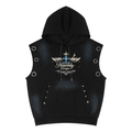 Unisex Vintage Wash Sun Fade Sleeveless Hoodie