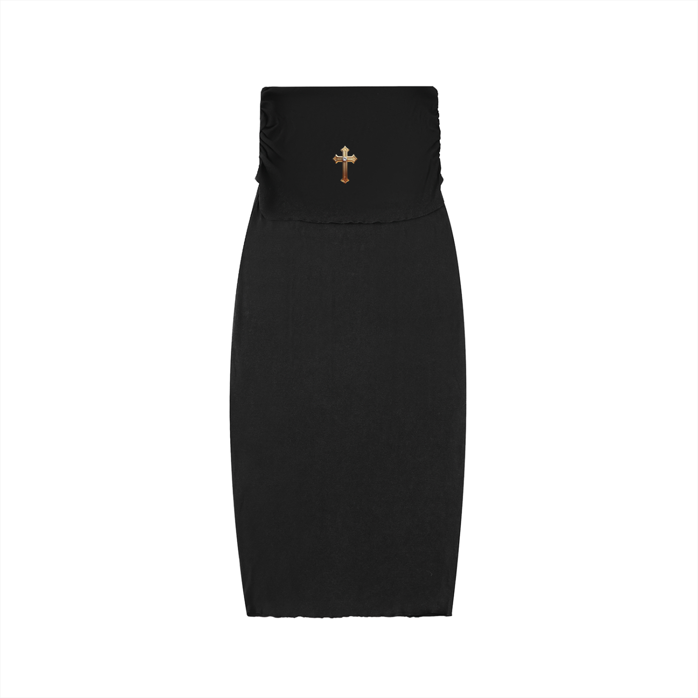 Dyed Washed Straight Hip-Hugging Slim Maxi Skirt