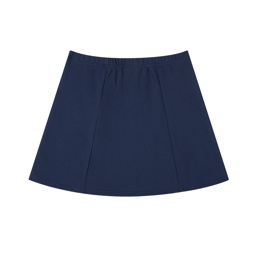 Contrast Side Stripe Slit Skirt