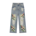 Vintage Wash Distressed Denim Jeans