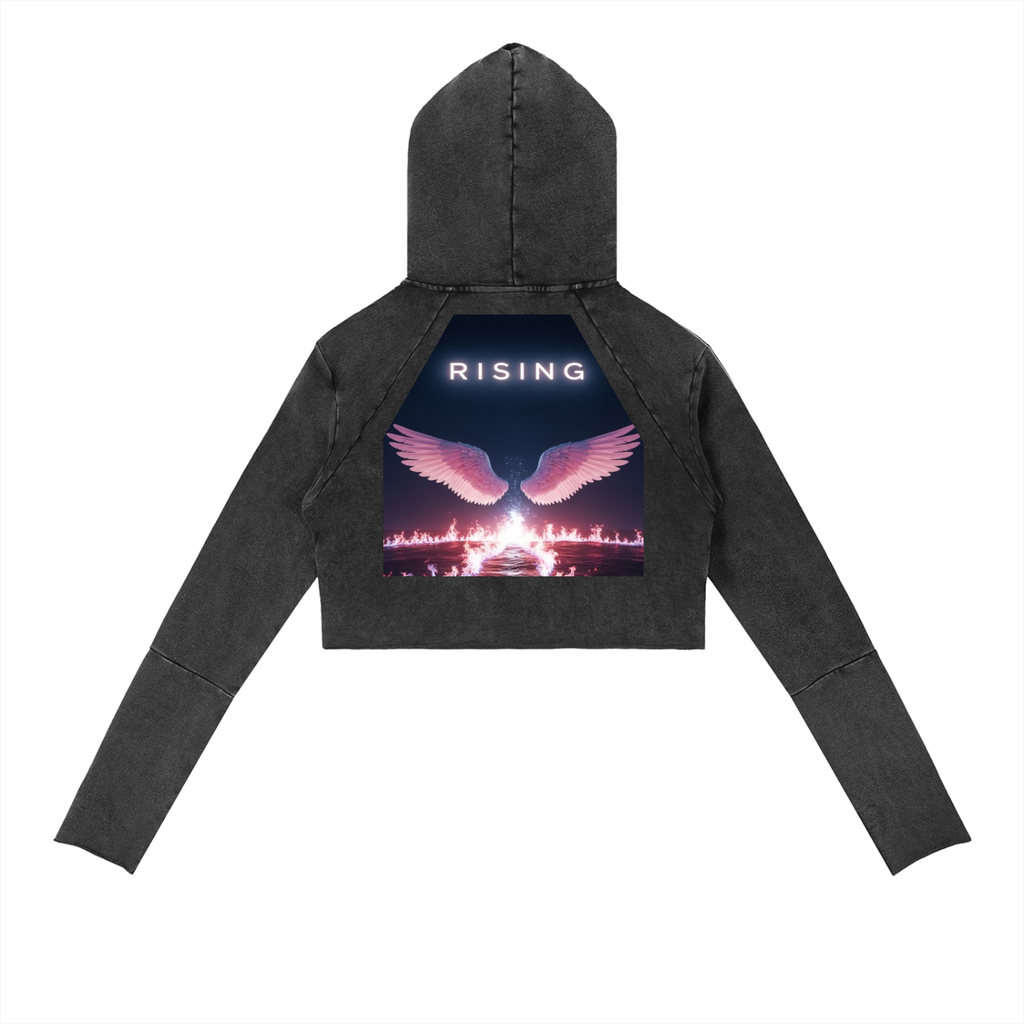 Vintage Washed Raw Edge Hoodie
