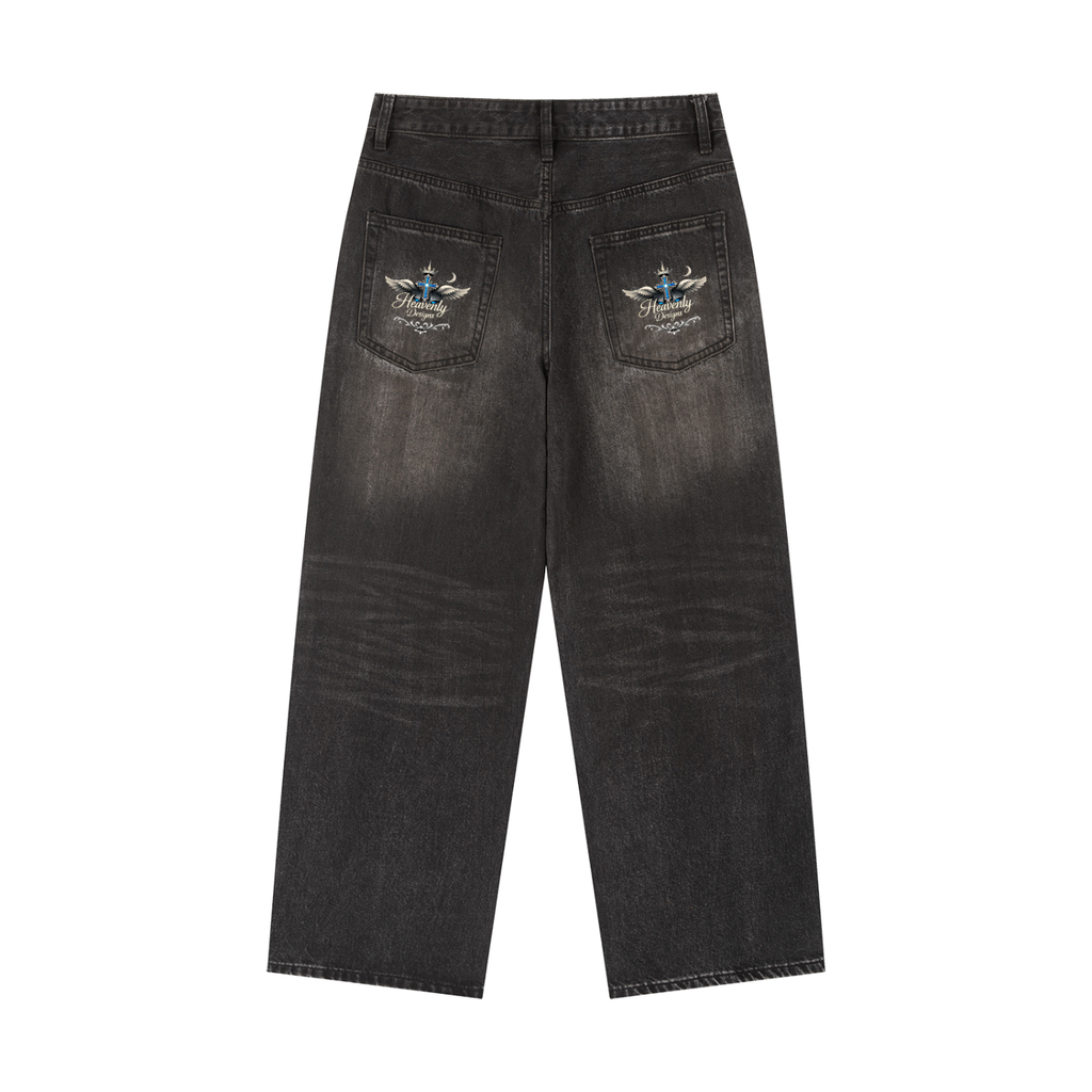 Vintage Wash Heavyweight Denim Jeans