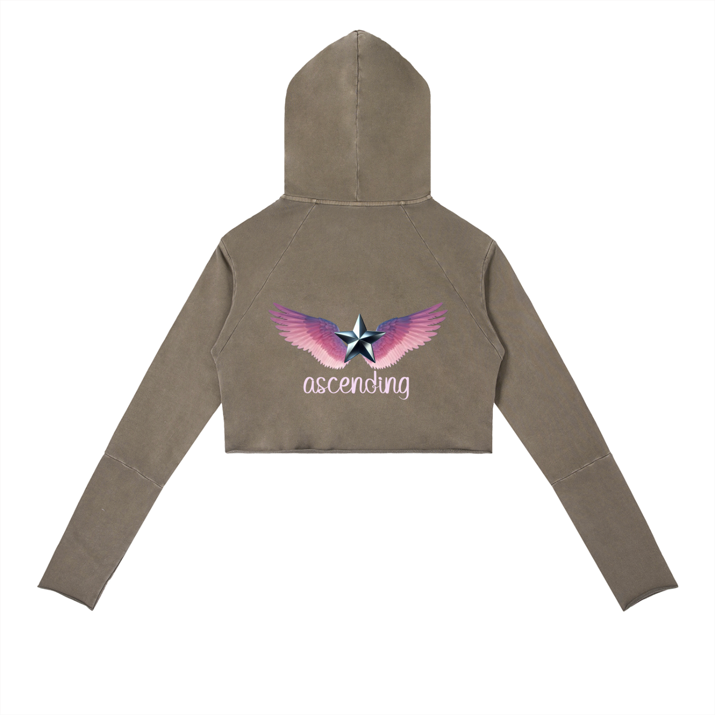 Vintage Washed Raw Edge Hoodie