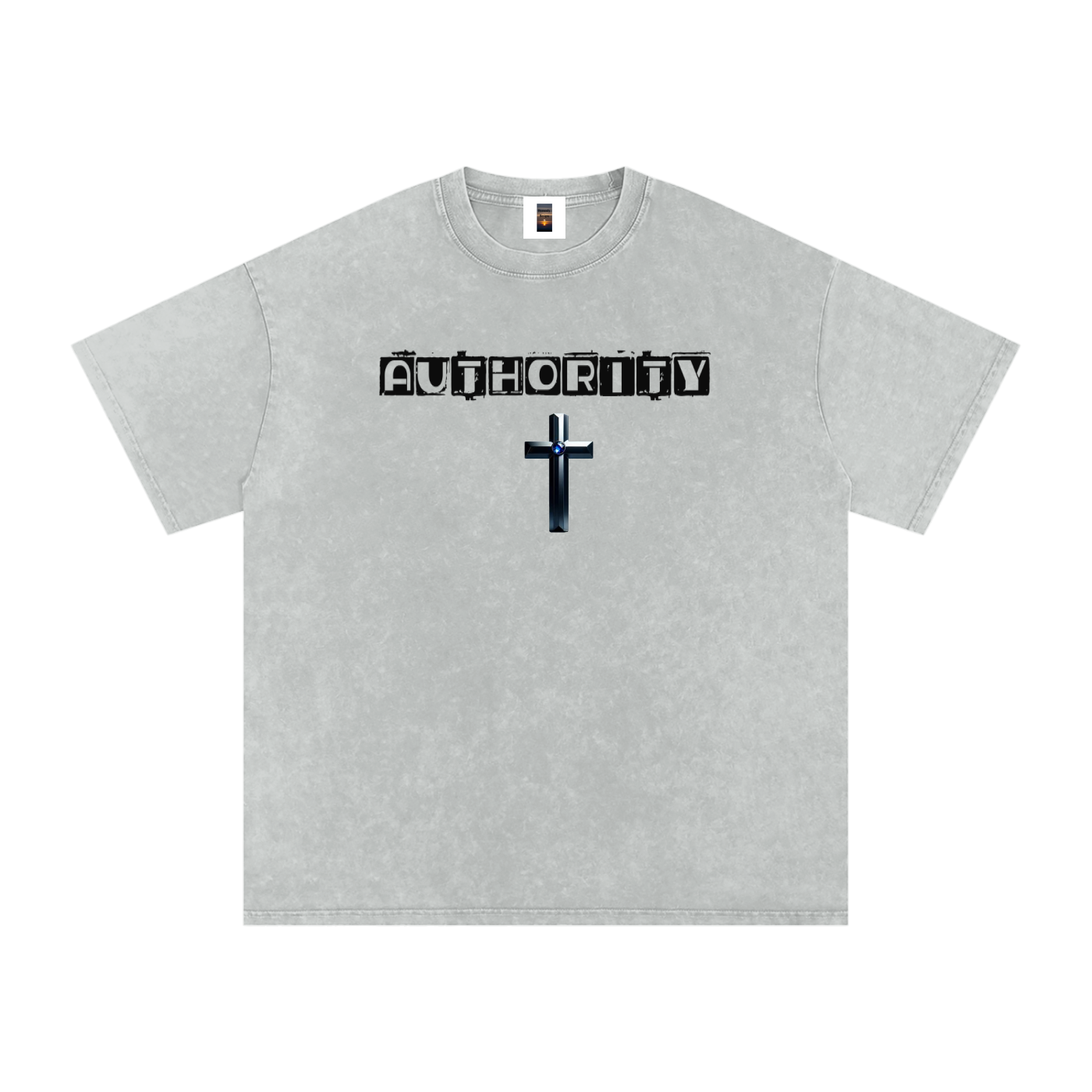 Snow Washed Oversized Cotton T-Shirt