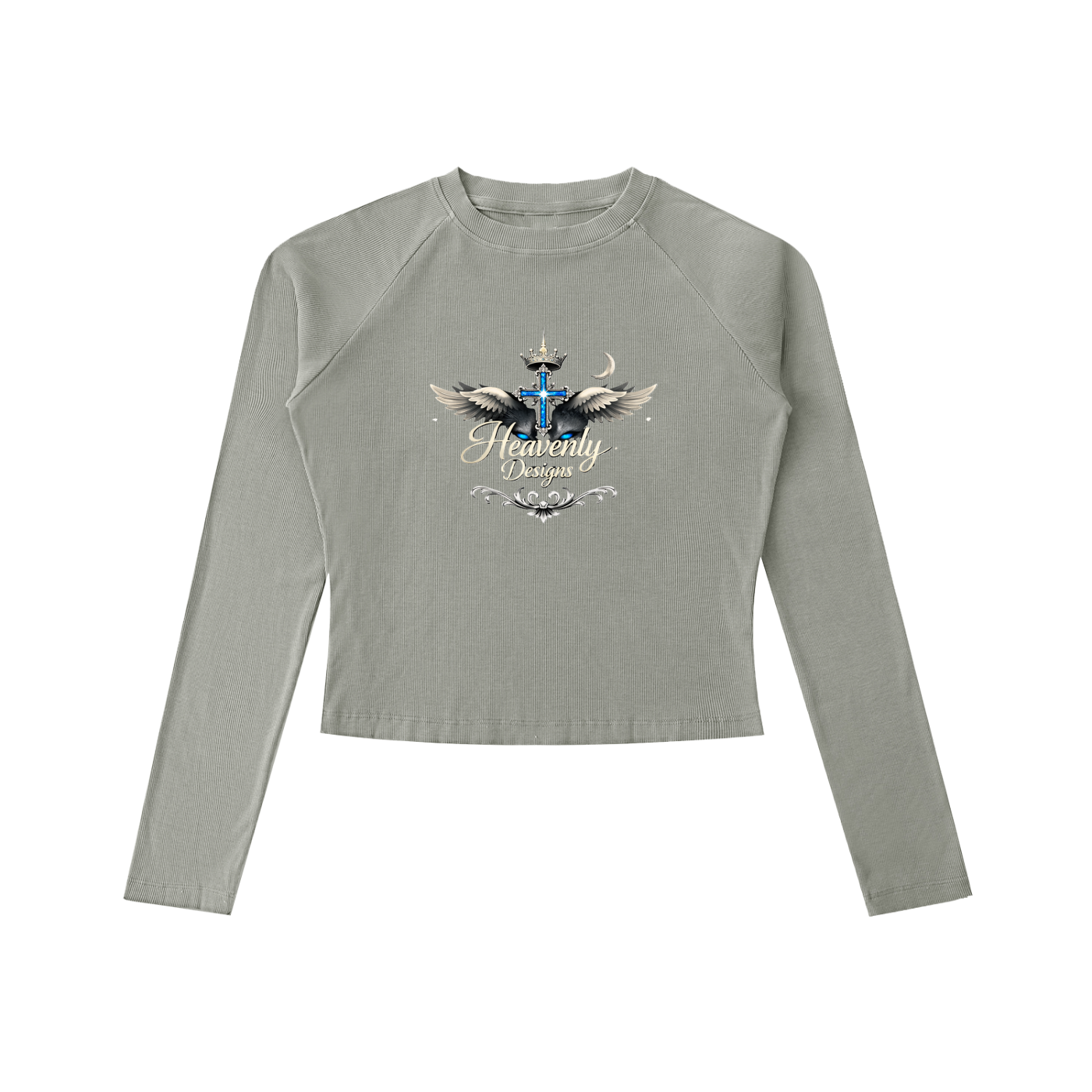 Dyed Washed Raglan Long Sleeve Slim T-Shirt