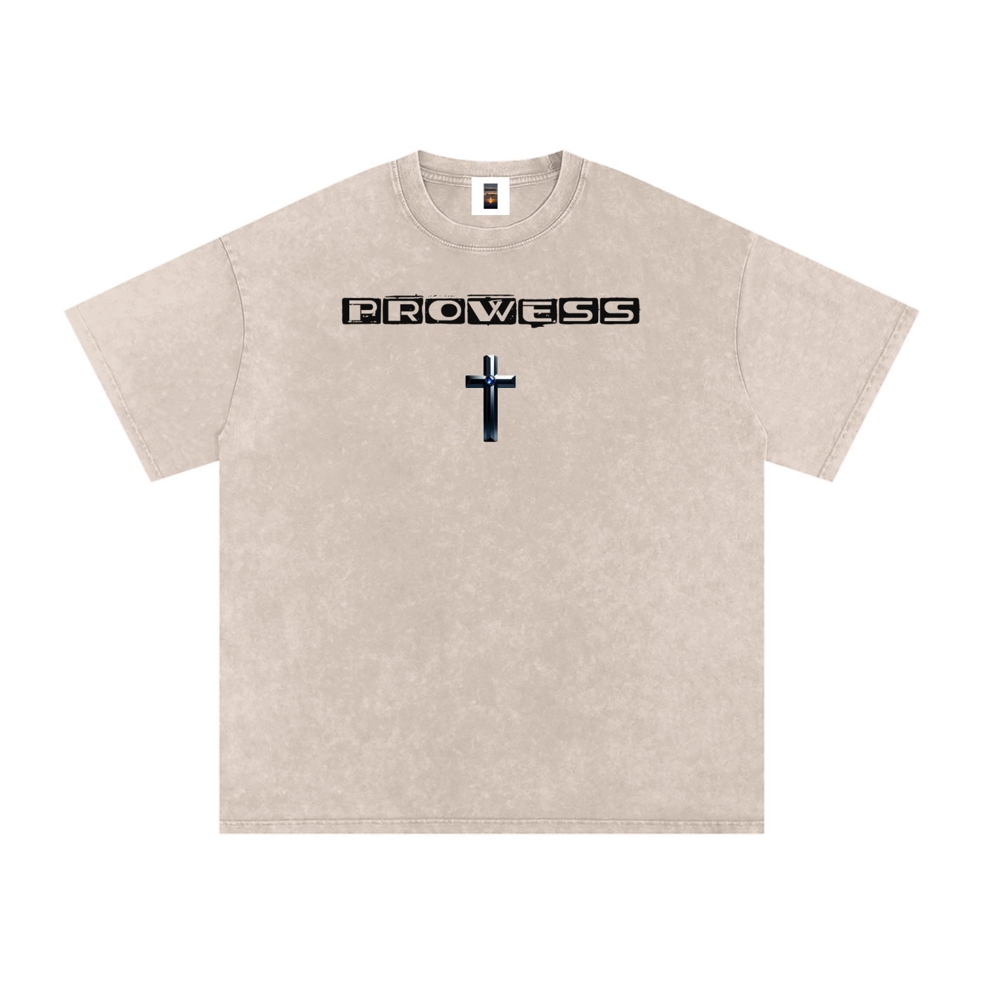 Snow Washed Oversized Cotton T-Shirt