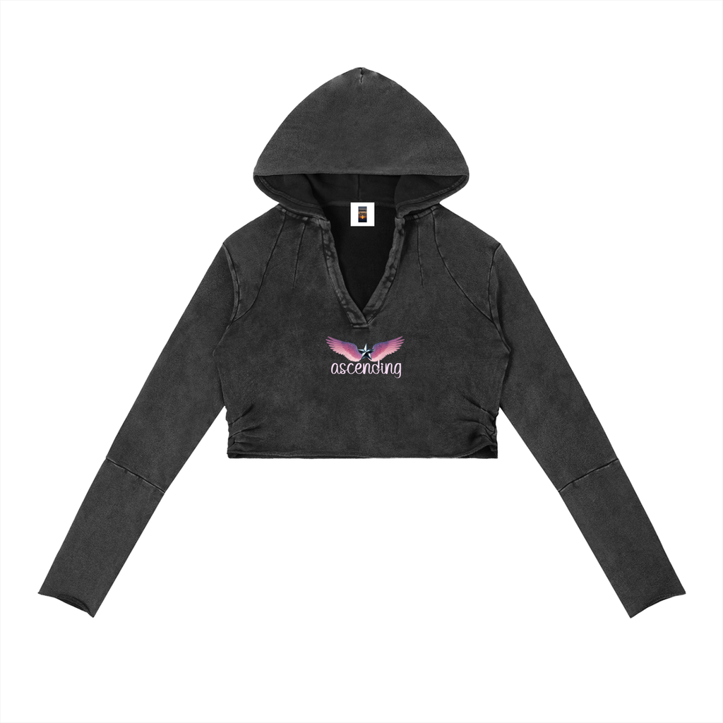 Vintage Washed Raw Edge Hoodie