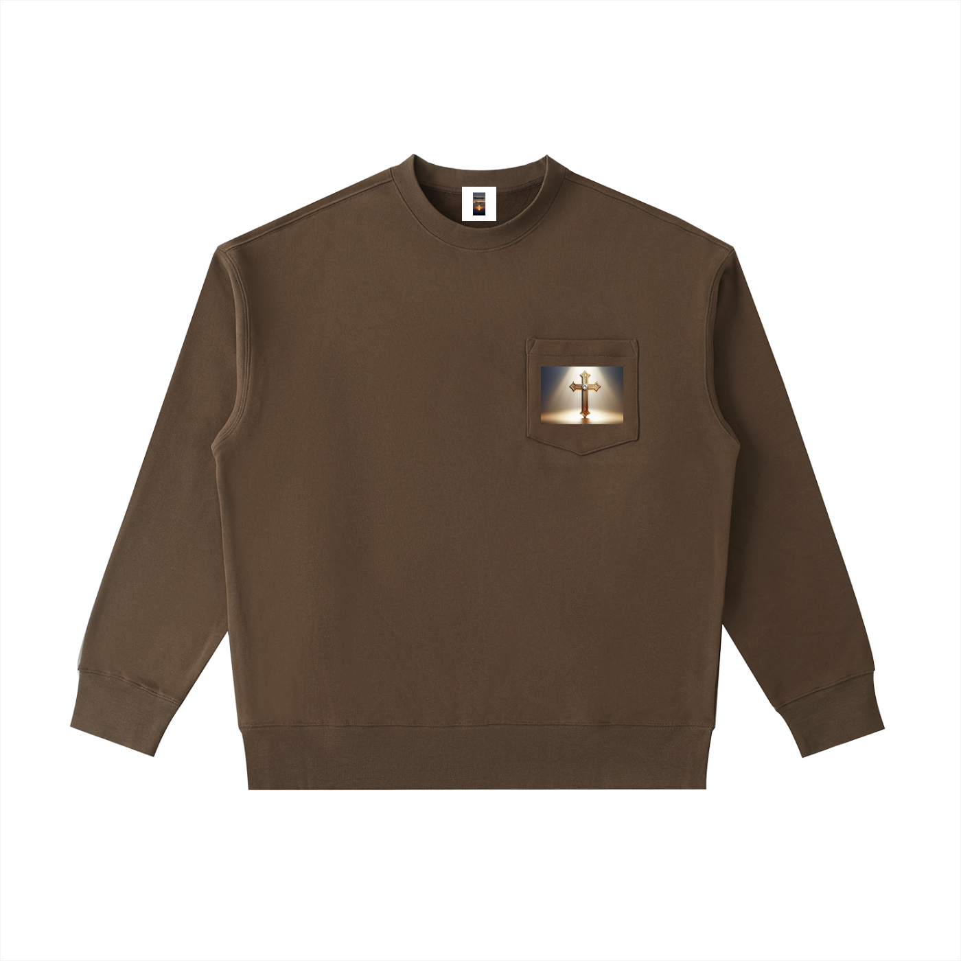 Heavyweight Patch Pocket Crewneck Sweatshirt