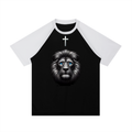 Contrast Raglan Sleeve Mesh T-Shirt
