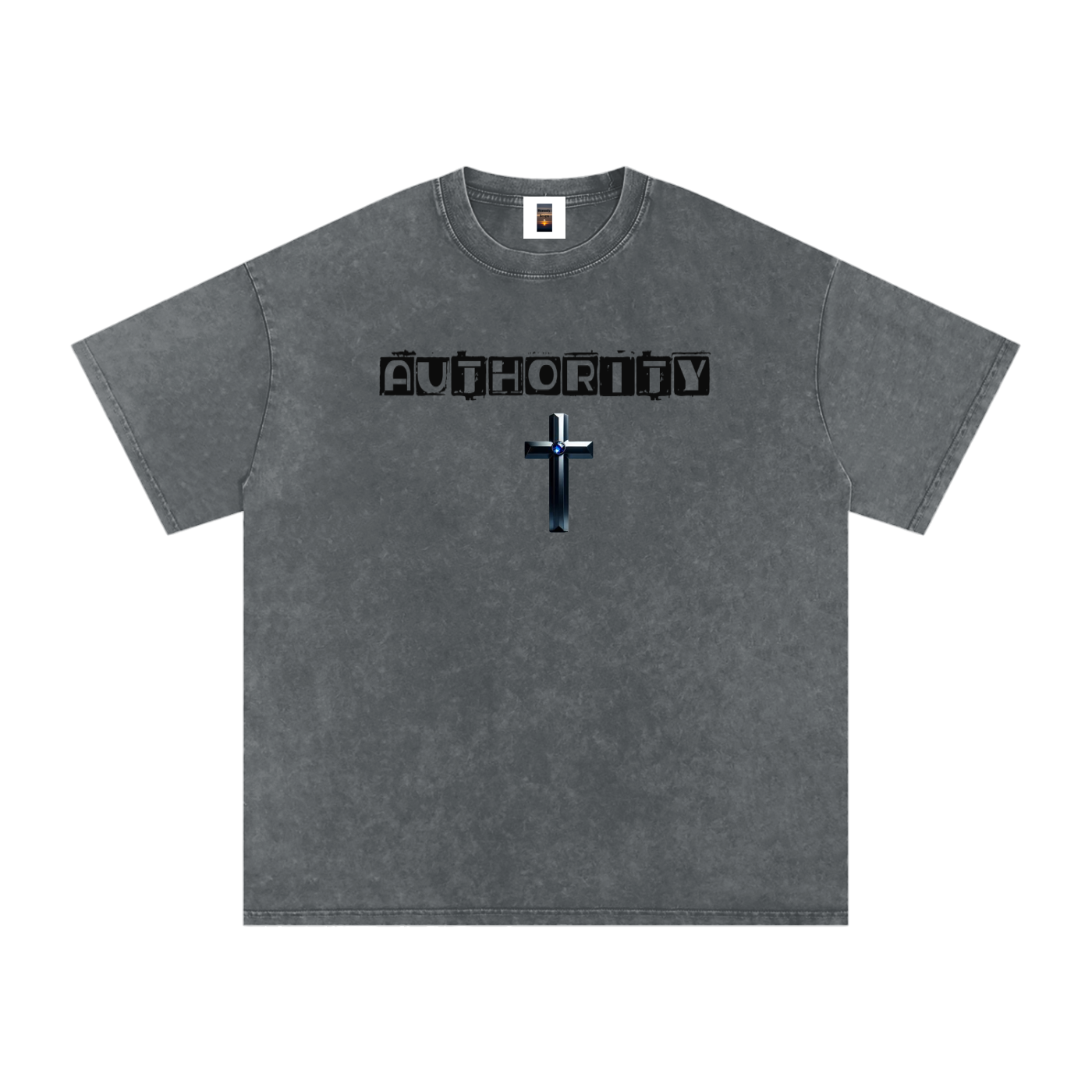 Snow Washed Oversized Cotton T-Shirt