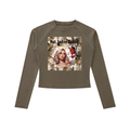 Dyed Washed Raglan Long Sleeve Slim T-Shirt