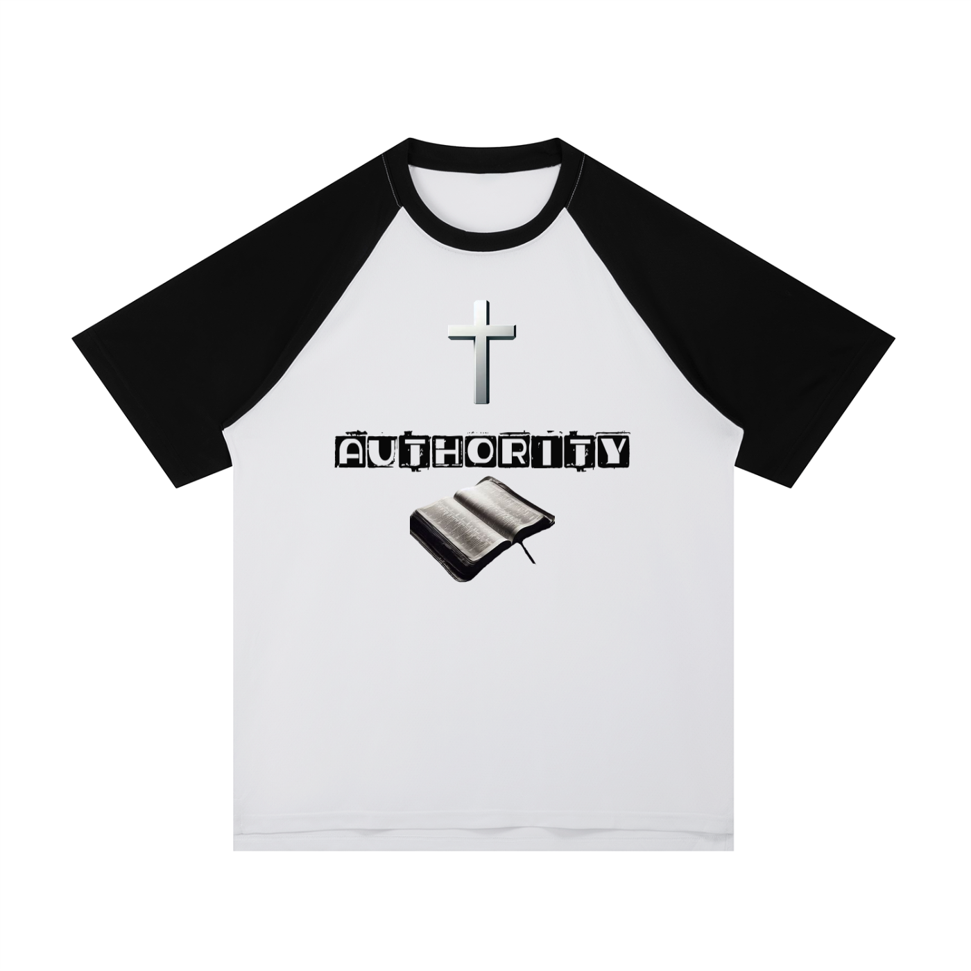 Contrast Raglan Sleeve Mesh T-Shirt