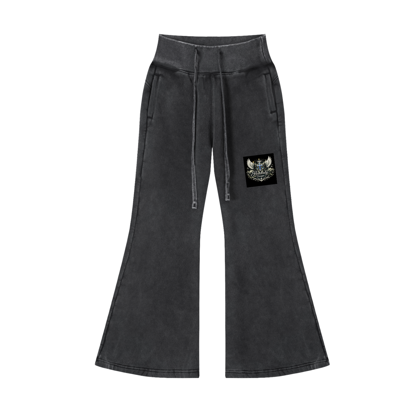 Vintage Washed Flared Fleece Pants
