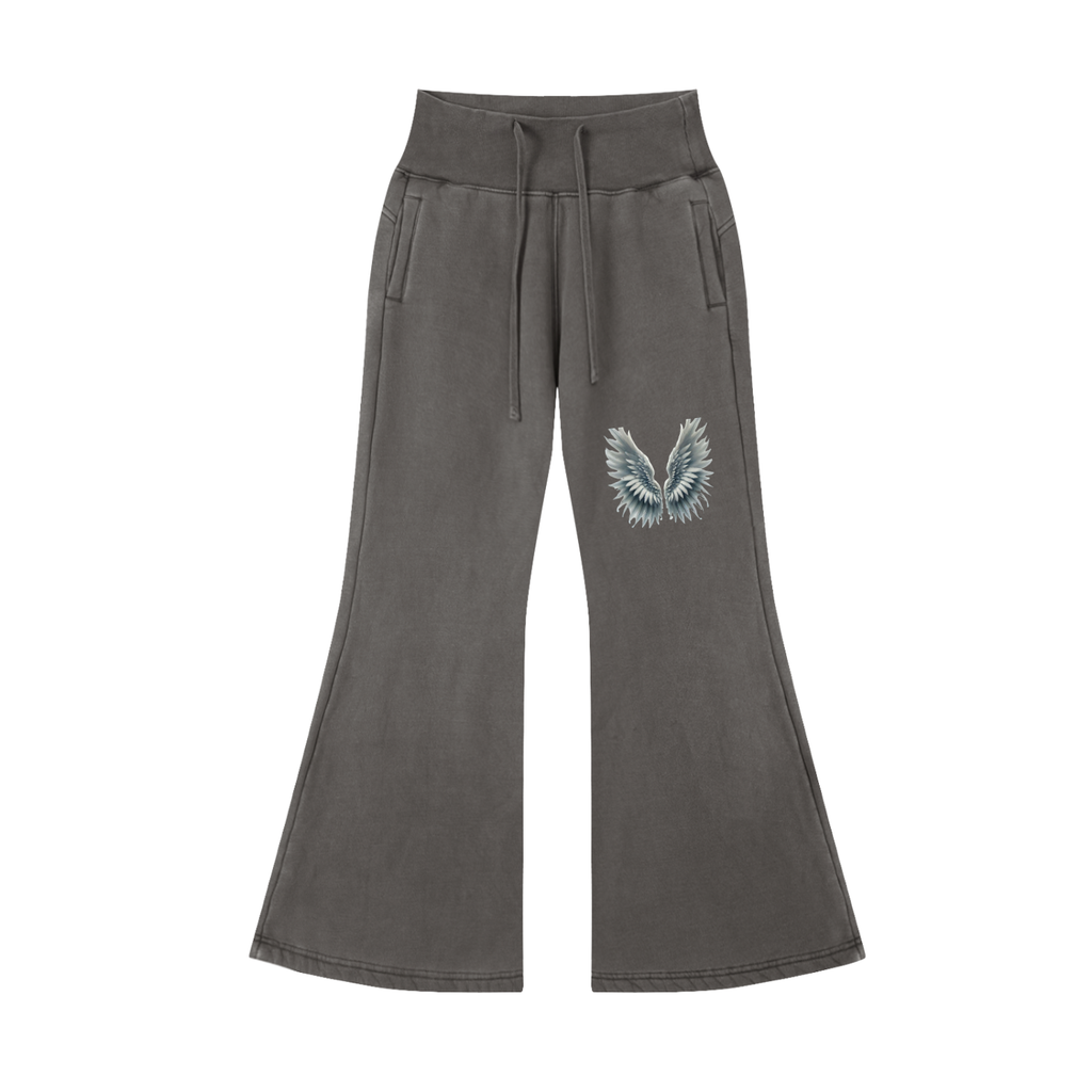 Vintage Washed Flared Fleece Pants