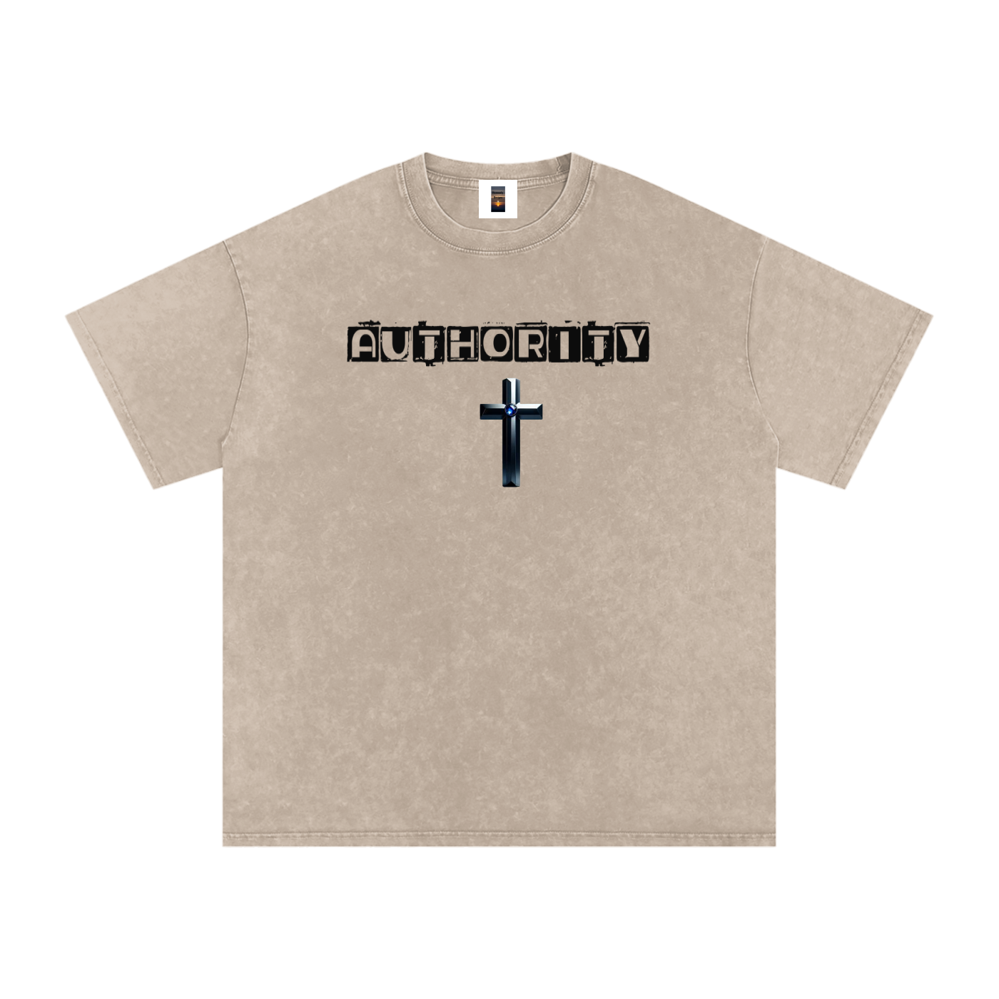 Snow Washed Oversized Cotton T-Shirt