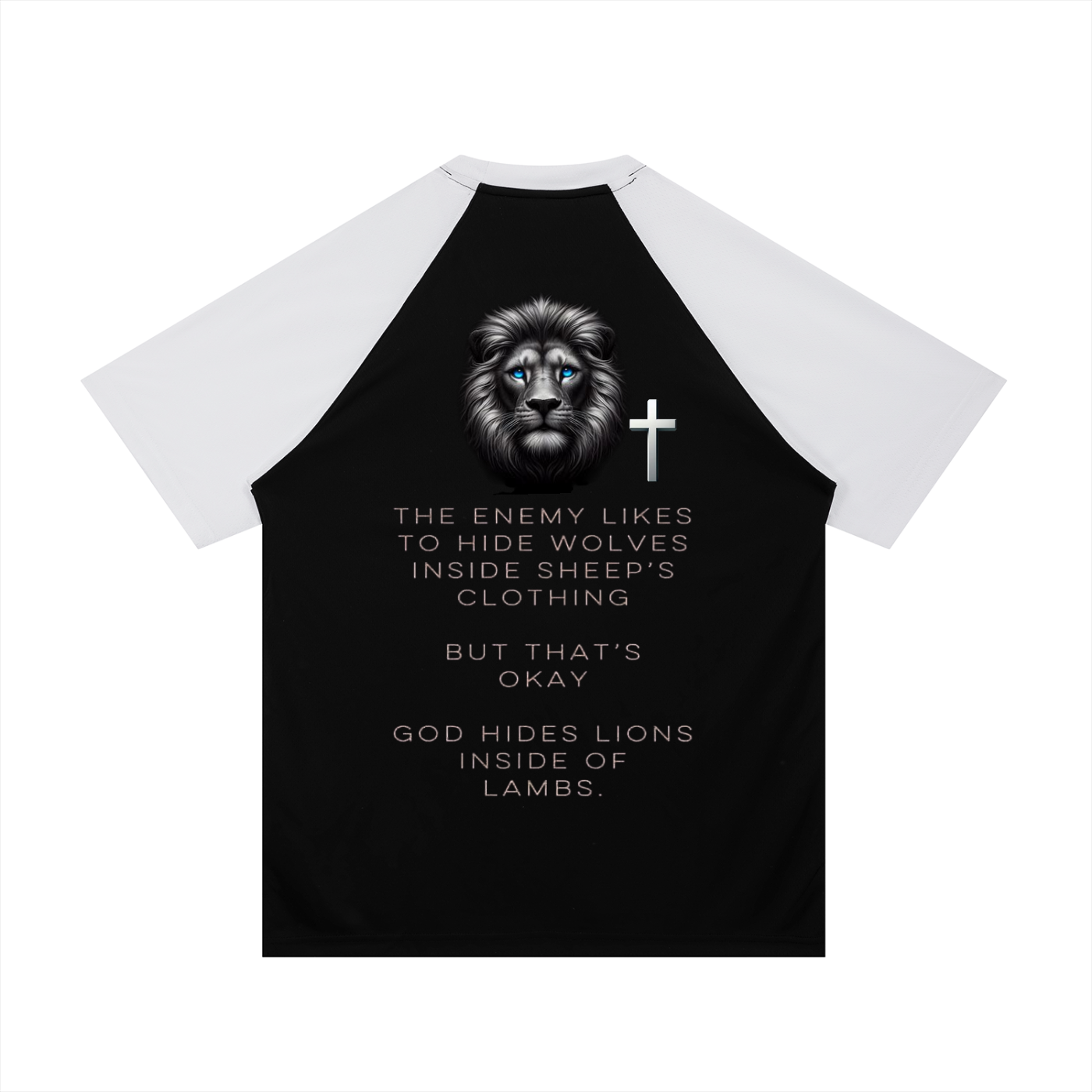Contrast Raglan Sleeve Mesh T-Shirt