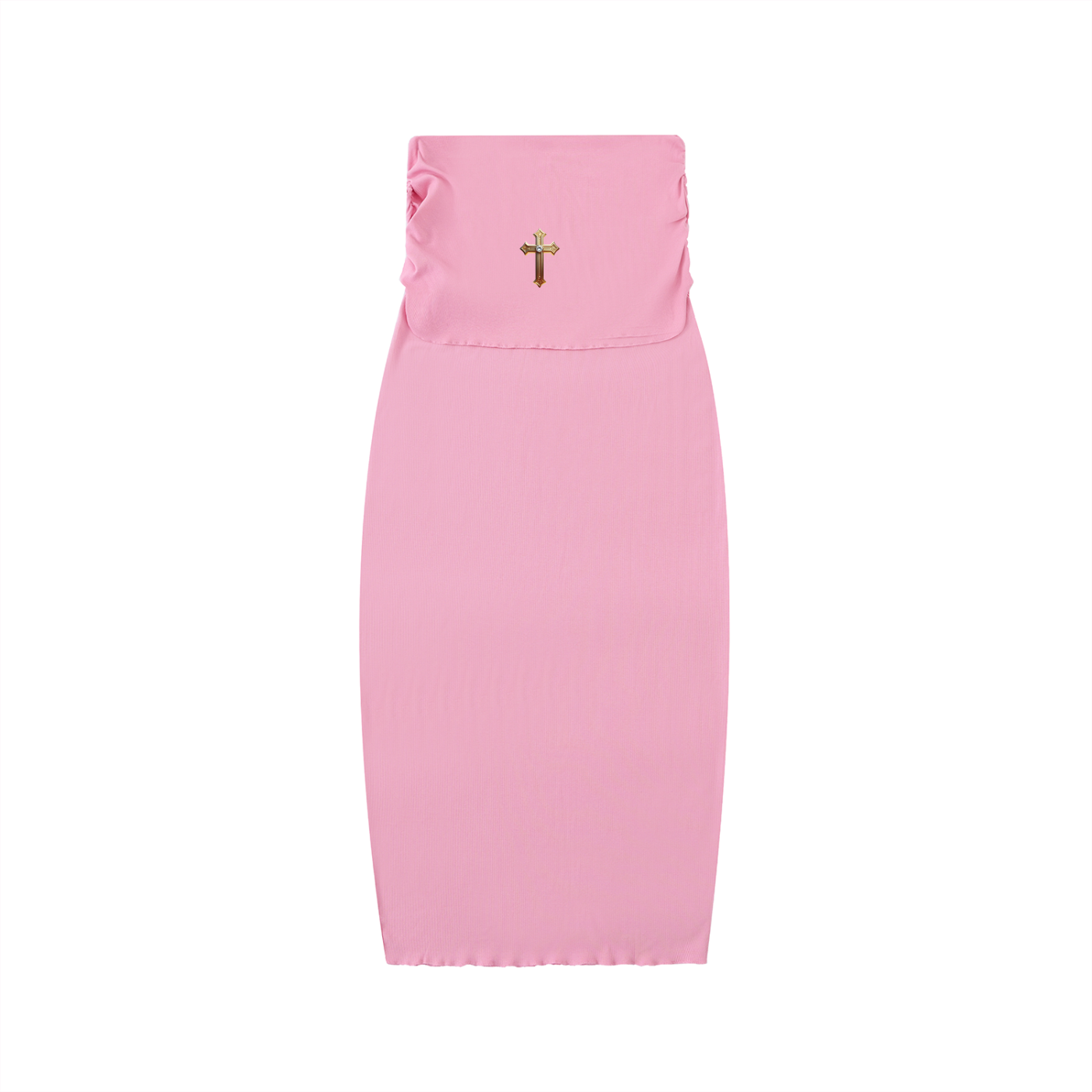 Dyed Washed Straight Hip-Hugging Slim Maxi Skirt