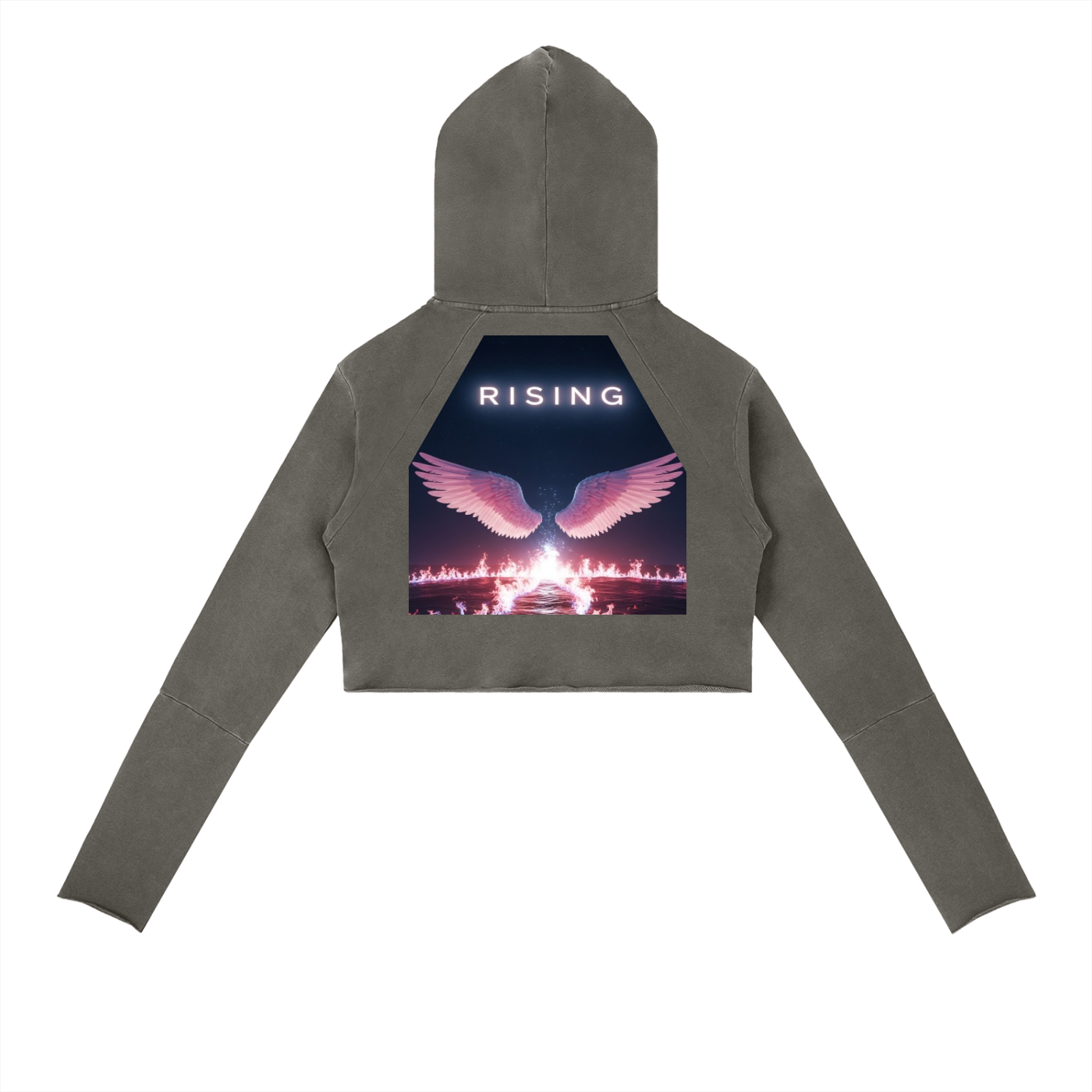 Vintage Washed Raw Edge Hoodie