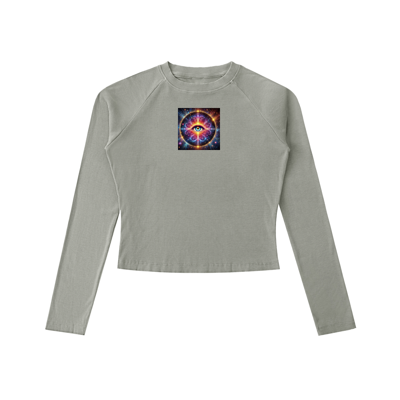 Dyed Washed Raglan Long Sleeve Slim T-Shirt
