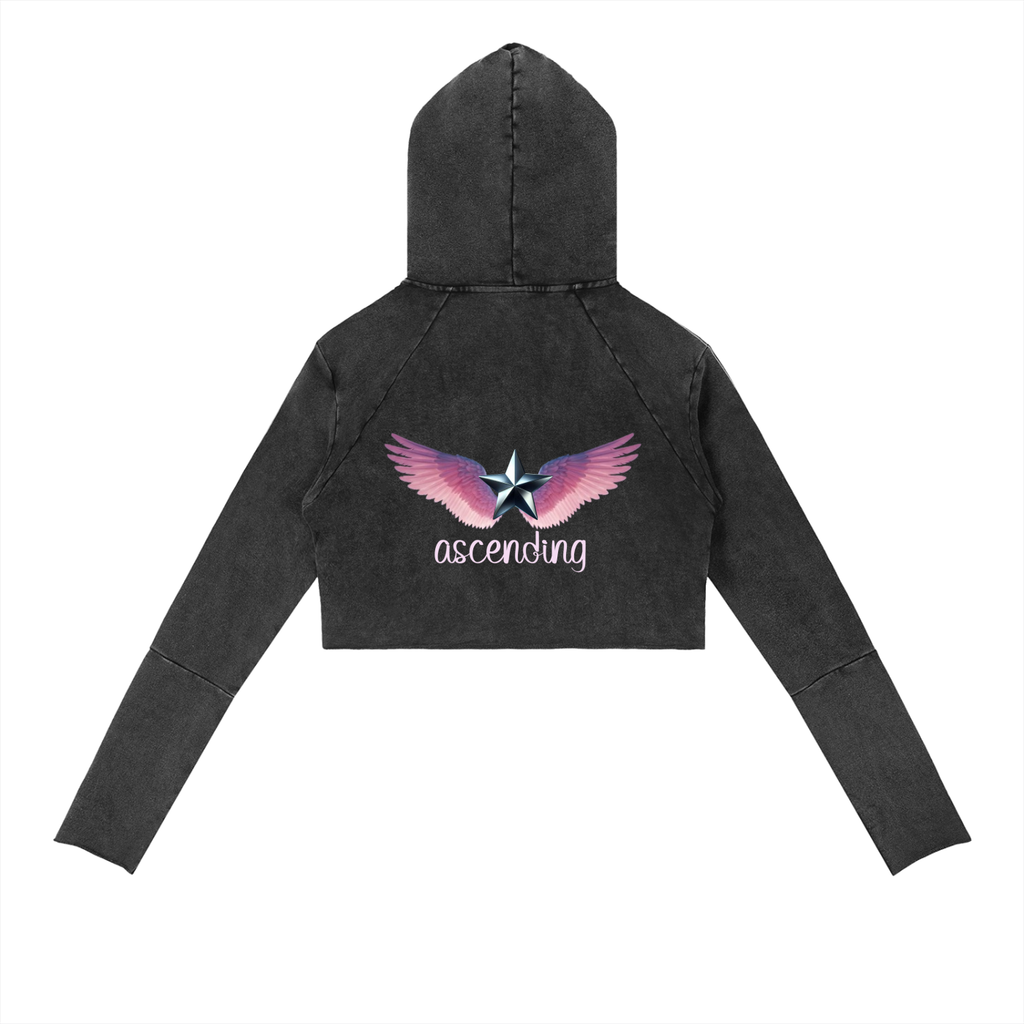 Vintage Washed Raw Edge Hoodie