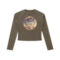 Dyed Washed Raglan Long Sleeve Slim T-Shirt