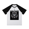 Contrast Raglan Sleeve Mesh T-Shirt
