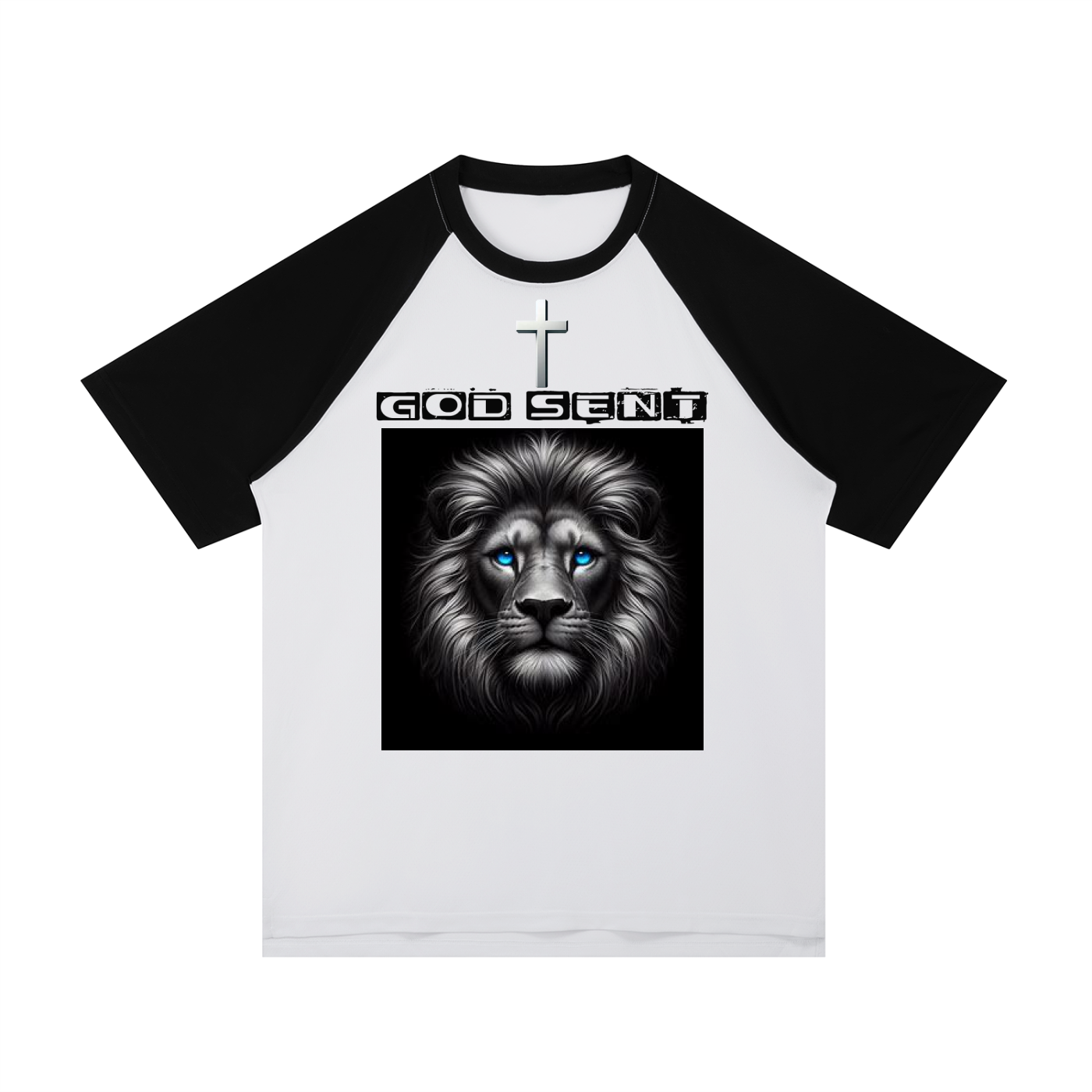 Contrast Raglan Sleeve Mesh T-Shirt