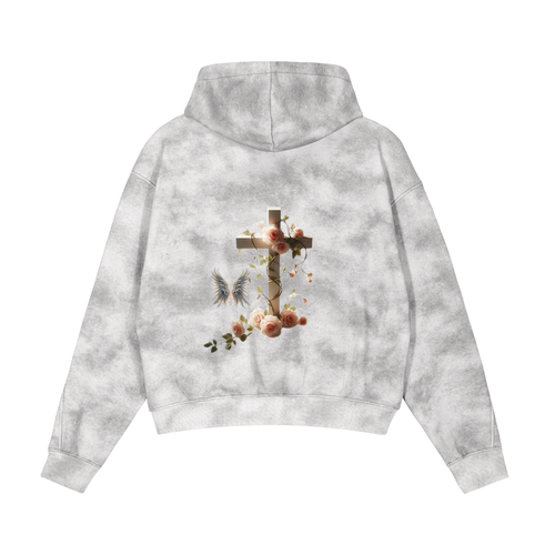 Dirty Washed Zip-Up Fleece Hoodie