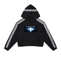 Contrast Side Stripe Cropped Hoodie