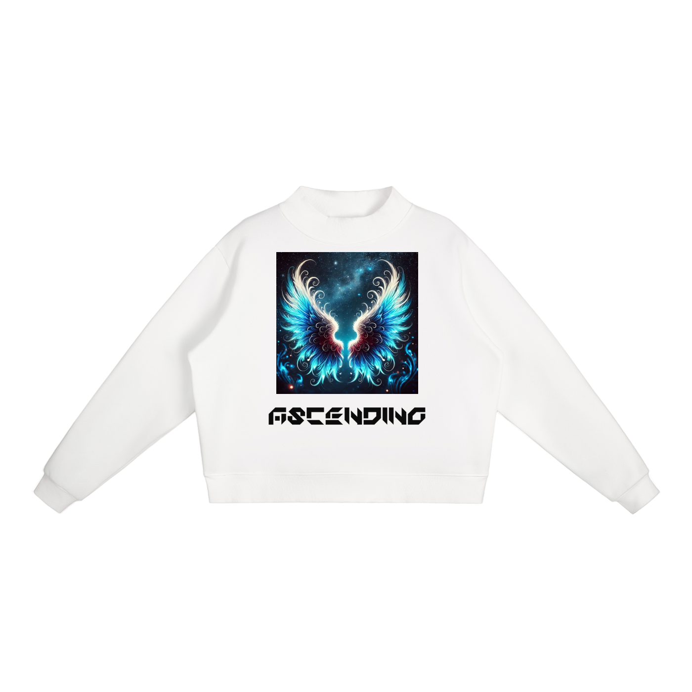 Essential Fleece Mock-Neck Crew Sweatshirt