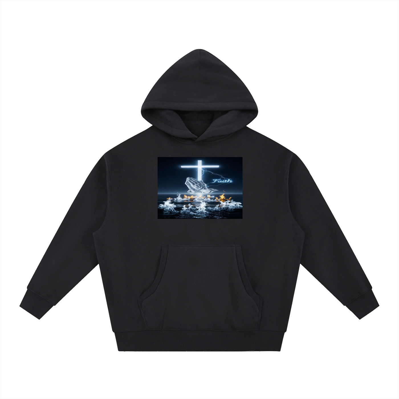 Essential Oversized Boxy Fit Fleece Hoodie